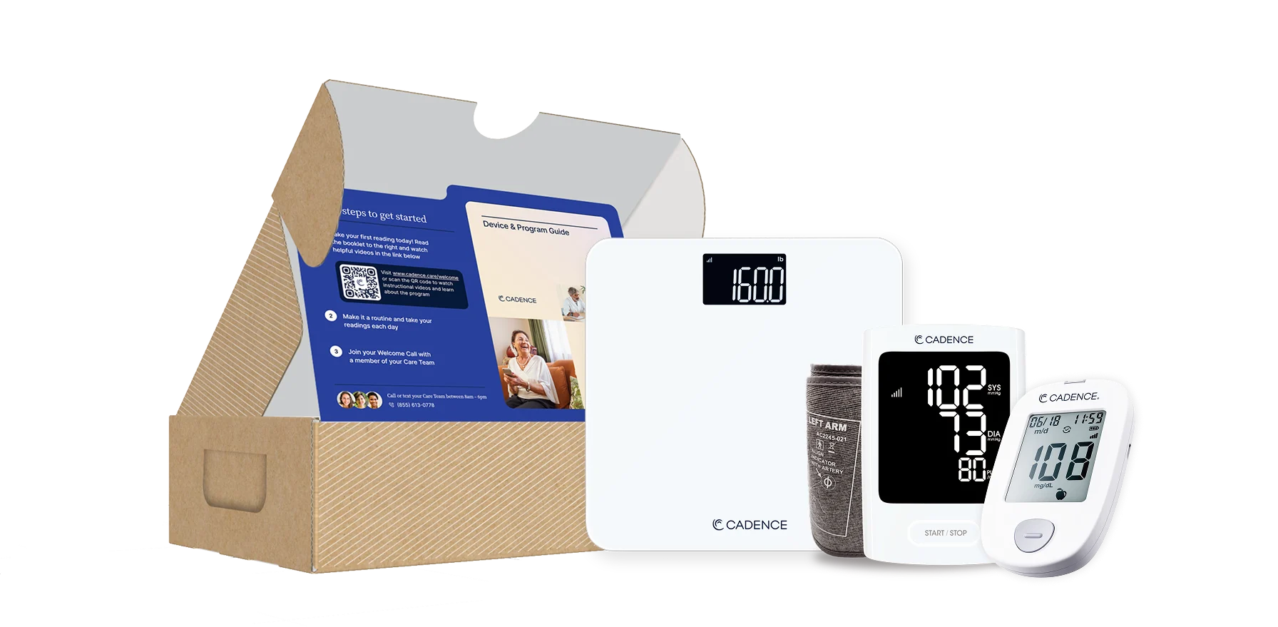 Example of Cadence monitoring devices mailed to patient